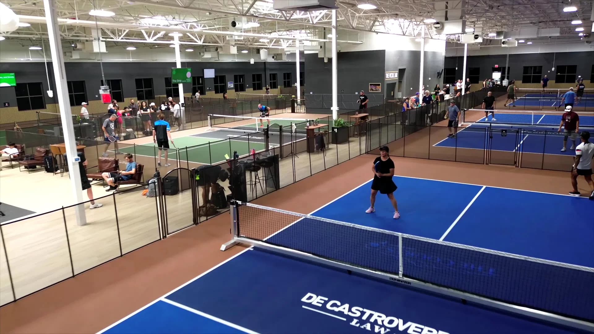 Indoor pickleball courts at The Courts LV in Summerlin