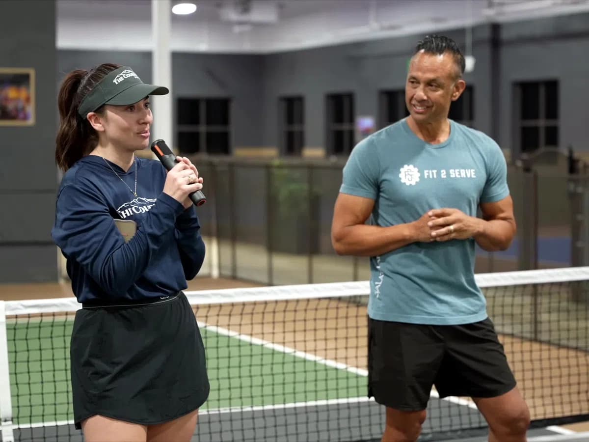 Coach-led pickleball lesson at The Courts LV