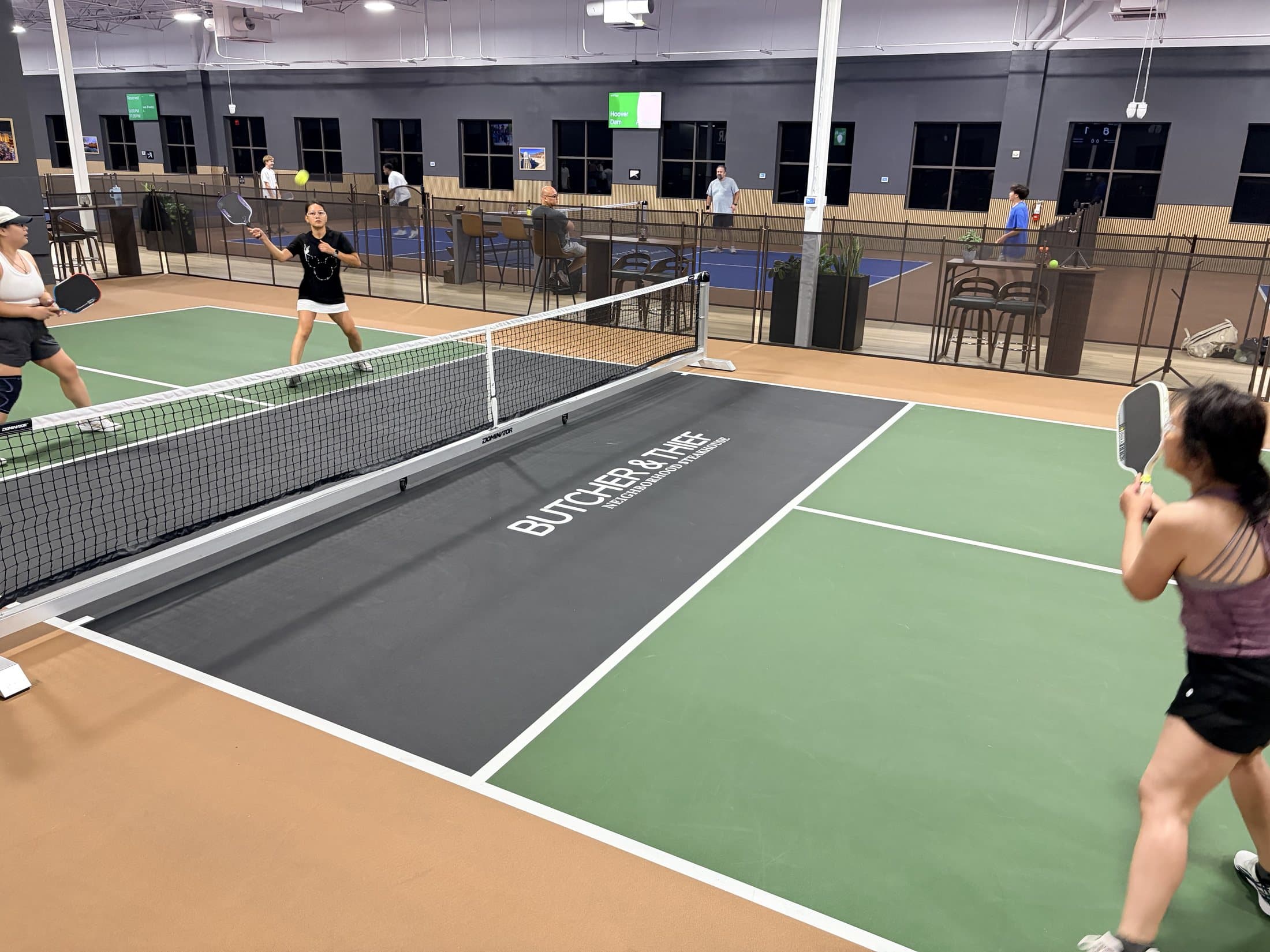 Group pickleball rally at The Courts LV